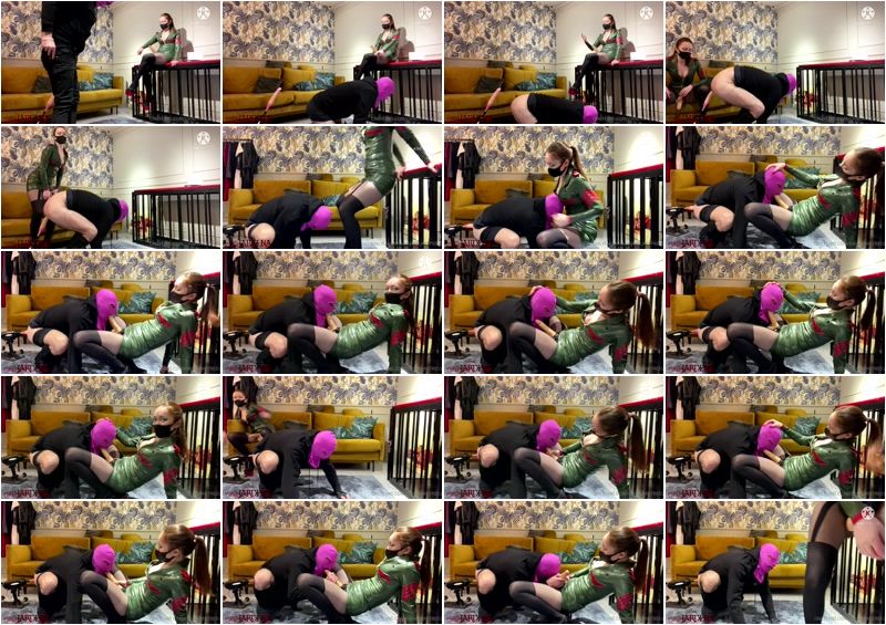 Mistress Jardena - Mistress Will Be Very Tough On Him And Make Him Suck His Huge Cock