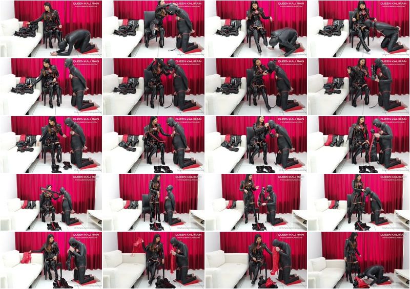 Queen Kali Rain - I tied my sub while he was wearing a full latex catsuit Part 1 Queen Kali Rain - I tied my sub while he was wearing a full latex catsuit Part 1