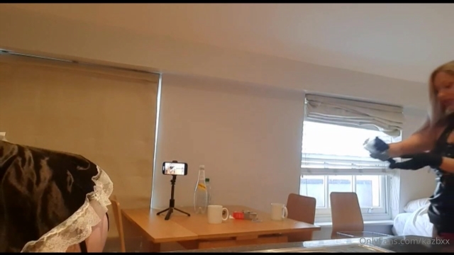   strapon forced feminization - Slutty Sissy Maid Bent Over And Used Lingerieboy99. Starring Kaz B 00000