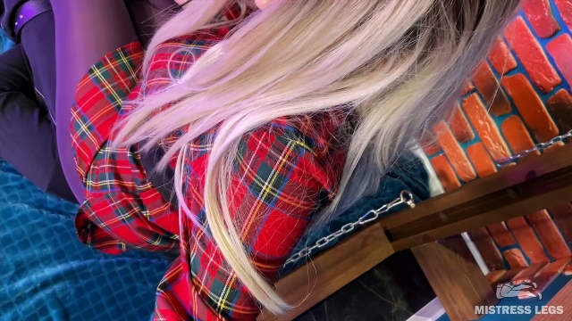 MistressLegs Face Grinding Orgasm - Face Sitting And Ass Smothering In Sexy Purple Pantyhose 00000