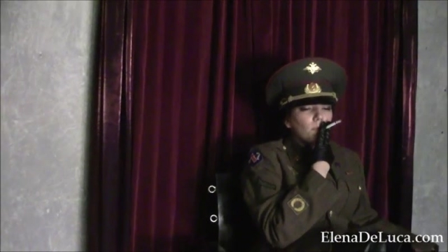 Fascist FemDom – Smoking General POV. Starring Elena De Luca [GLOVE FETISH, LEATHER FETISH, UNIFORMS]