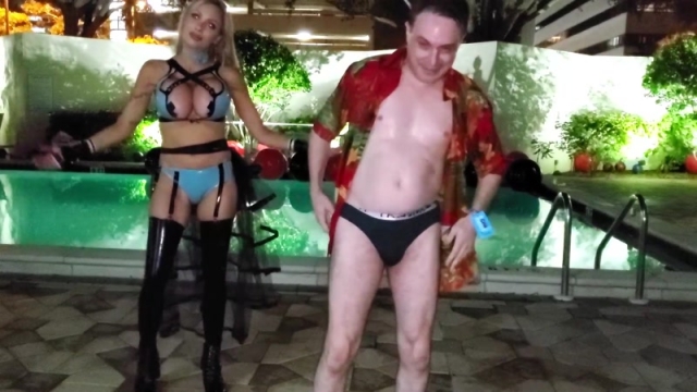 Mistress Taylor Knights Empire – A Painful Public Pool Party [BALLBUSTING]