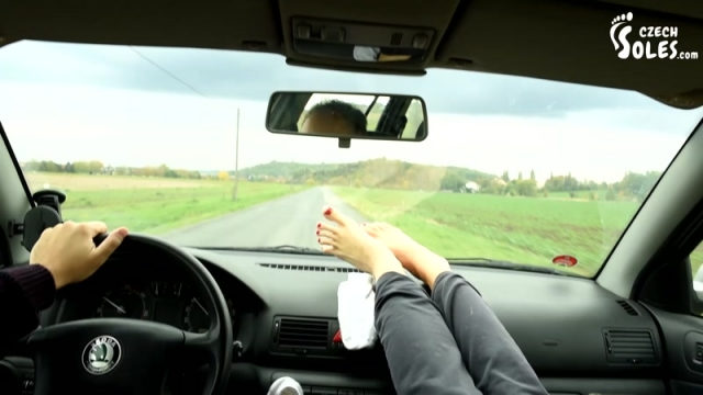 ‘Her BIG smelly feet in car are a turn on’ of ‘Czech Soles’ studio