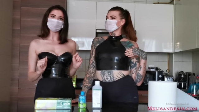 Miss Melisande Sin, Dominatrix Katharina starring in video 'How to Sanitize your Hands'