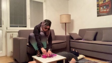 Mistress Fatalia – Pegs On His Balls Cock And Mouth