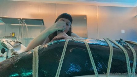 Goddess Vivienne L’amour – Epic Cum Shot From Yesterdays Encasement Session
