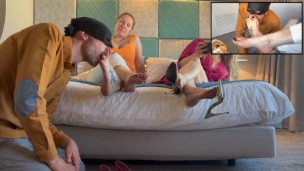 Goddess Grazi and EMPRESS BELLA (2022) Foot worship with two cameras