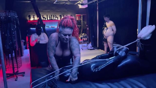 DOMINA DARK latex femdom chastity: Tied Up Ass