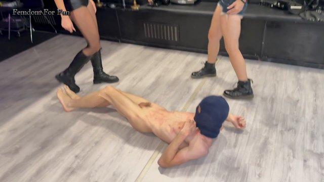 Femdom For Fun - Mistress Iside and Sibilla Domina - Two Merciless Mistresses Trample Their Helpless Slave Into The Floor -  00000