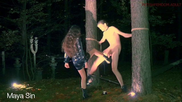  ballbusting slave - Ballbusting in the depths of a dark forest 00001