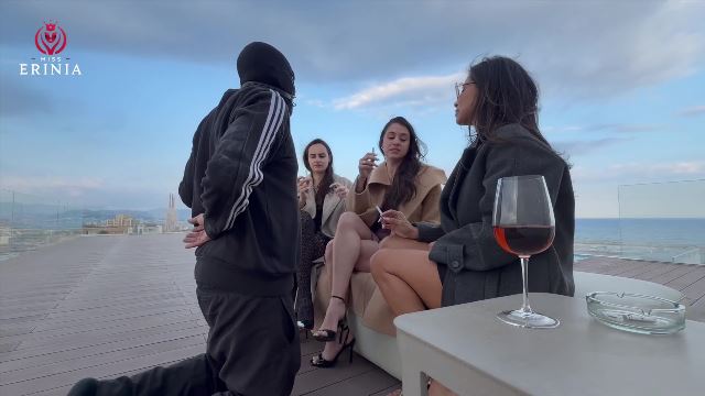- The three Mistresses humiliate the slave on the rooftop 00002 The three Mistresses humiliate the slave on the rooftop - 00002