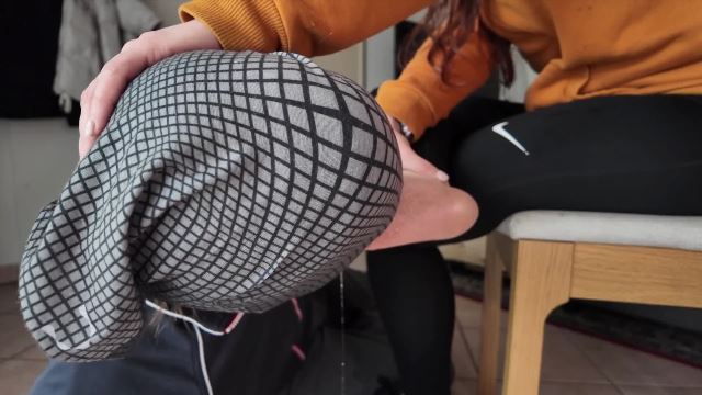 Dirty gym socks and foot gagging with plank challenge and heel gagging -  00000