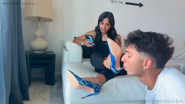 Mistress Enola Fetish - Step-son Foot Slave Initiation - Mistress Enola | Heels, Soles & Toe Sucking FullHD -  00001