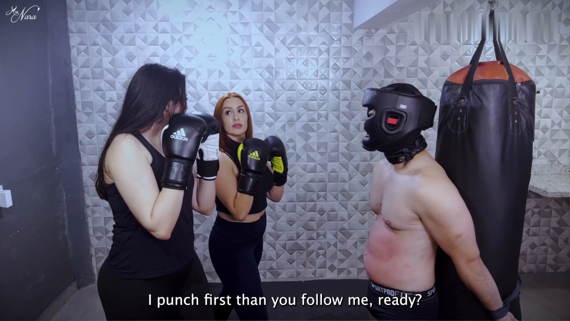 Nara and Maisa use a loser tiny dicked slave as punching bag - Mistress Nara Neveu 00001
