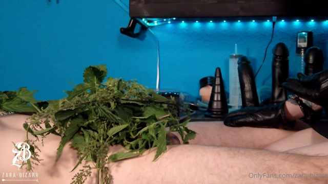   ballbusting world femdom - Nettle And Dilator Fun When Nettles Are Growing Everywhere. Starring Zara Bizarr 00000