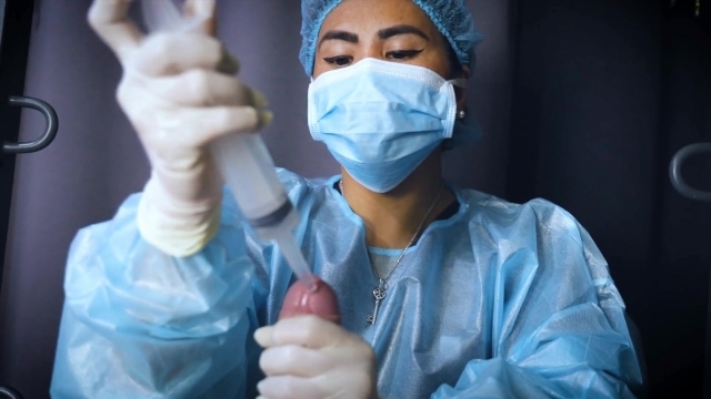 Domina Fire medical bondage femdom: Finger Sounding Femdom