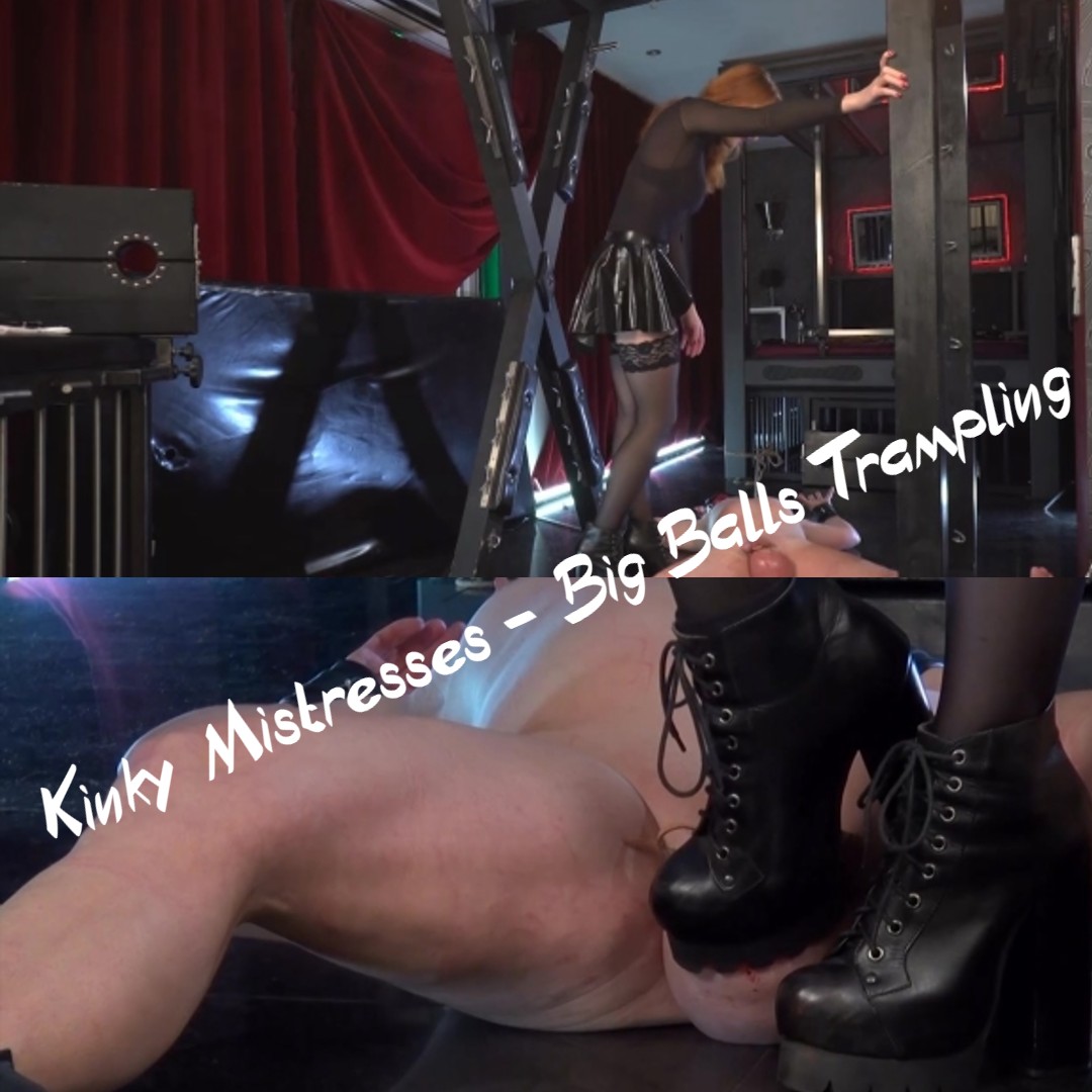 Kinky Mistresses chair trample – Big Balls Trampling. Starring Lady Medusa