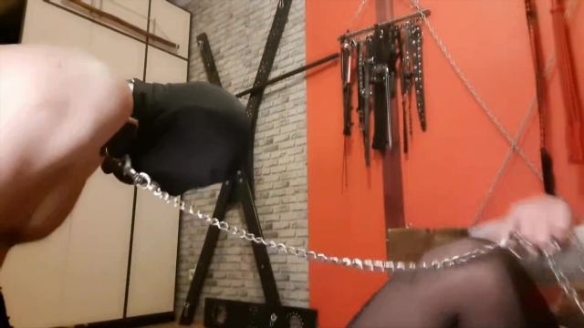Dominatrix Nika femdom forced humiliation: The Slave Sniffs And Kisses The Armpits And Boobs Of The Dominatrix