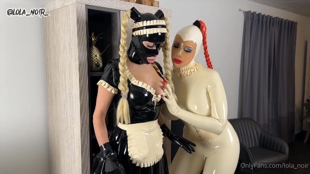 Miss Fetilicious (2022) chastity slave bondage - Maid Lola Noir cleaning for Miss Fetilicious