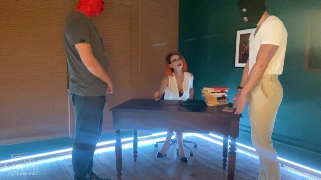 Fetish Chateau Dommes (2022) femdim whipping - Dark Fairy as a teacher gives her students corporal punishment