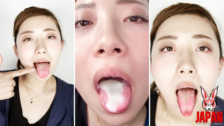 Japan Fetish Fusion MOUTH Instructions – Amateur Azusas Oral Exhibition – Tongue Cleaning and Ending in it