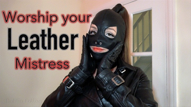 Dahlia Fallon femdom humiliation pov - Worship Your Leather Mistress