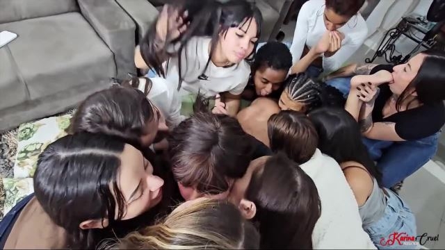 KARINA CRUEL LESBIAN DIRTY – ORGY AT DANNY HOUSE – DANNY FITNESS AND 11 GIRLS