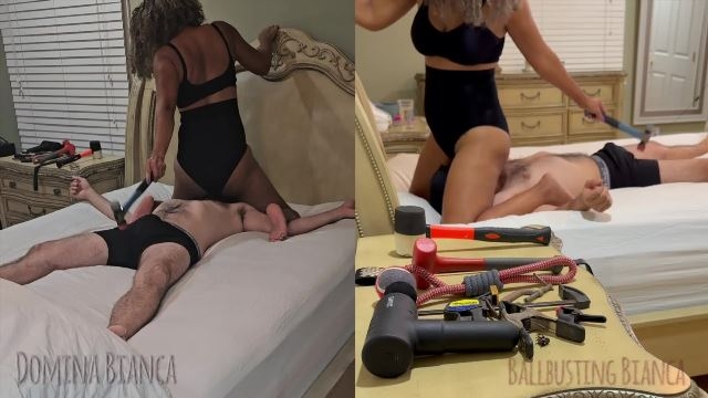 Ballbusting Bianca - Ballbusting Tools Galore denied orgasm Ballbusting Bianca - Ballbusting Tools Galore denied orgasm