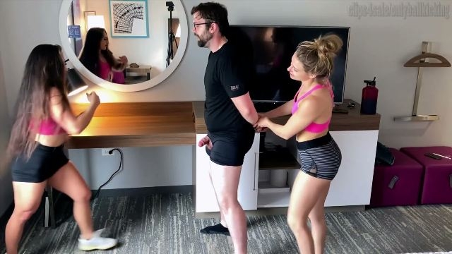 Onlyballkicking - Ballbusting For Reps With Blaire And Xena